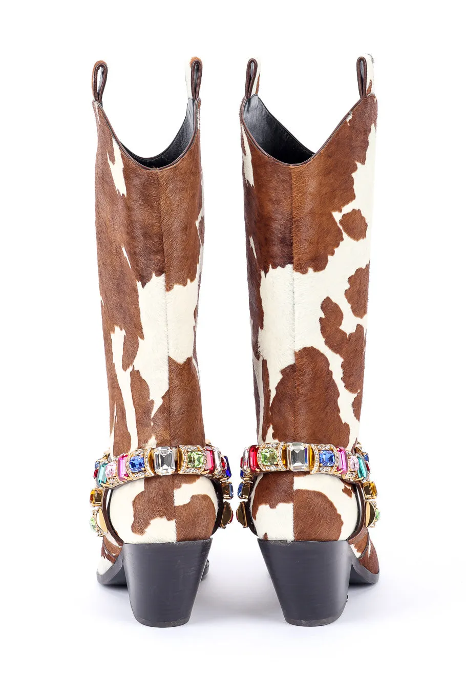 2018 F/W Bejeweled Pony Hair Boots