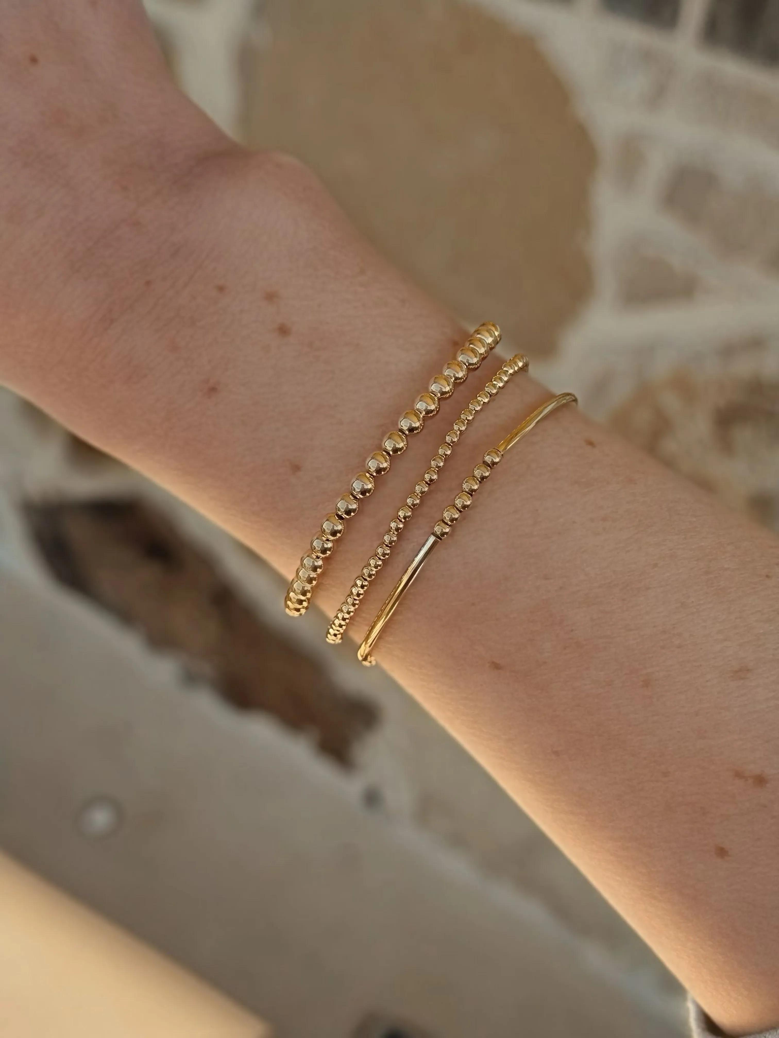 2.5mm Gold Bead Bracelet - 14k Gold Filled