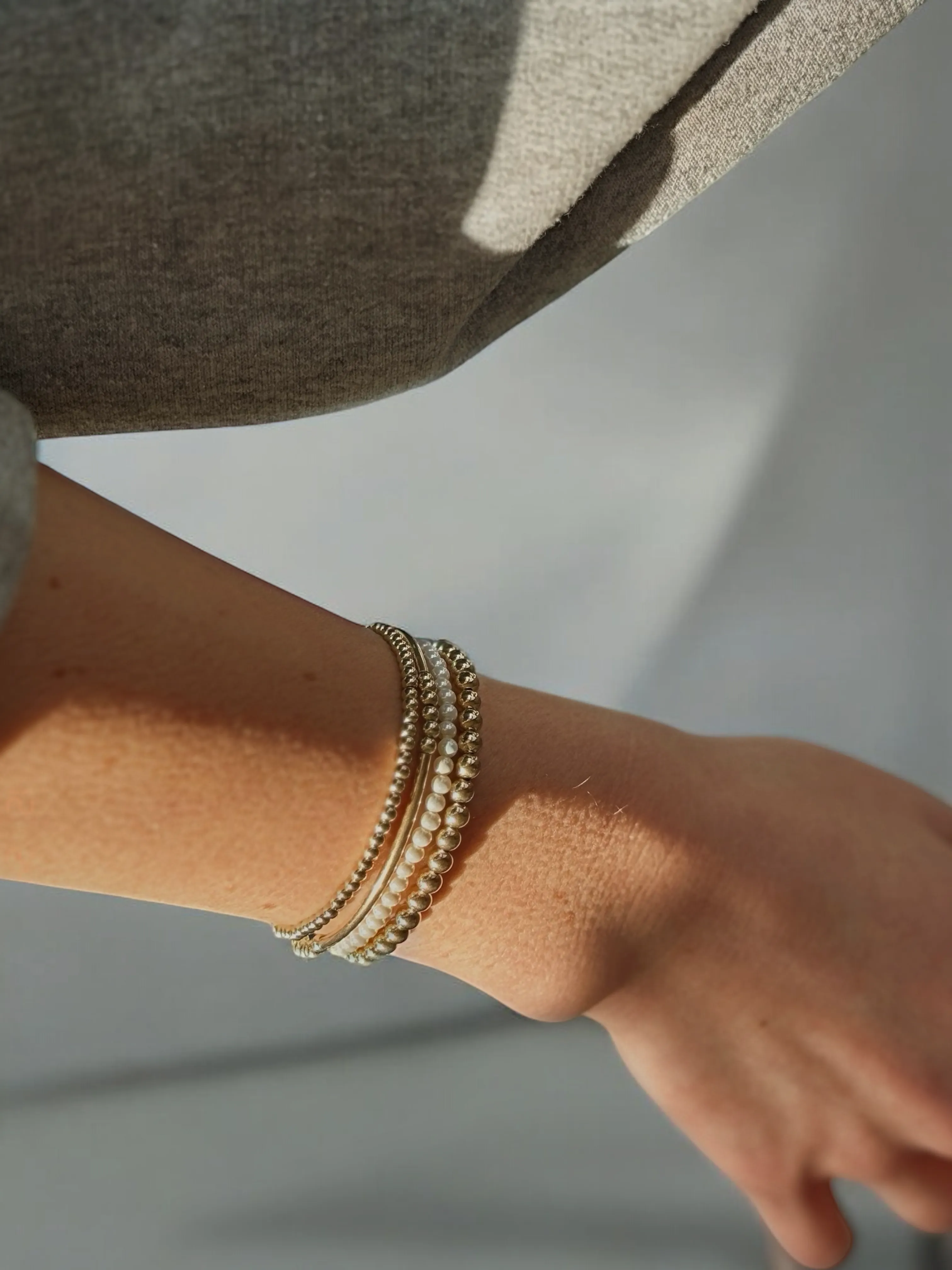 2.5mm Gold Bead Bracelet - 14k Gold Filled