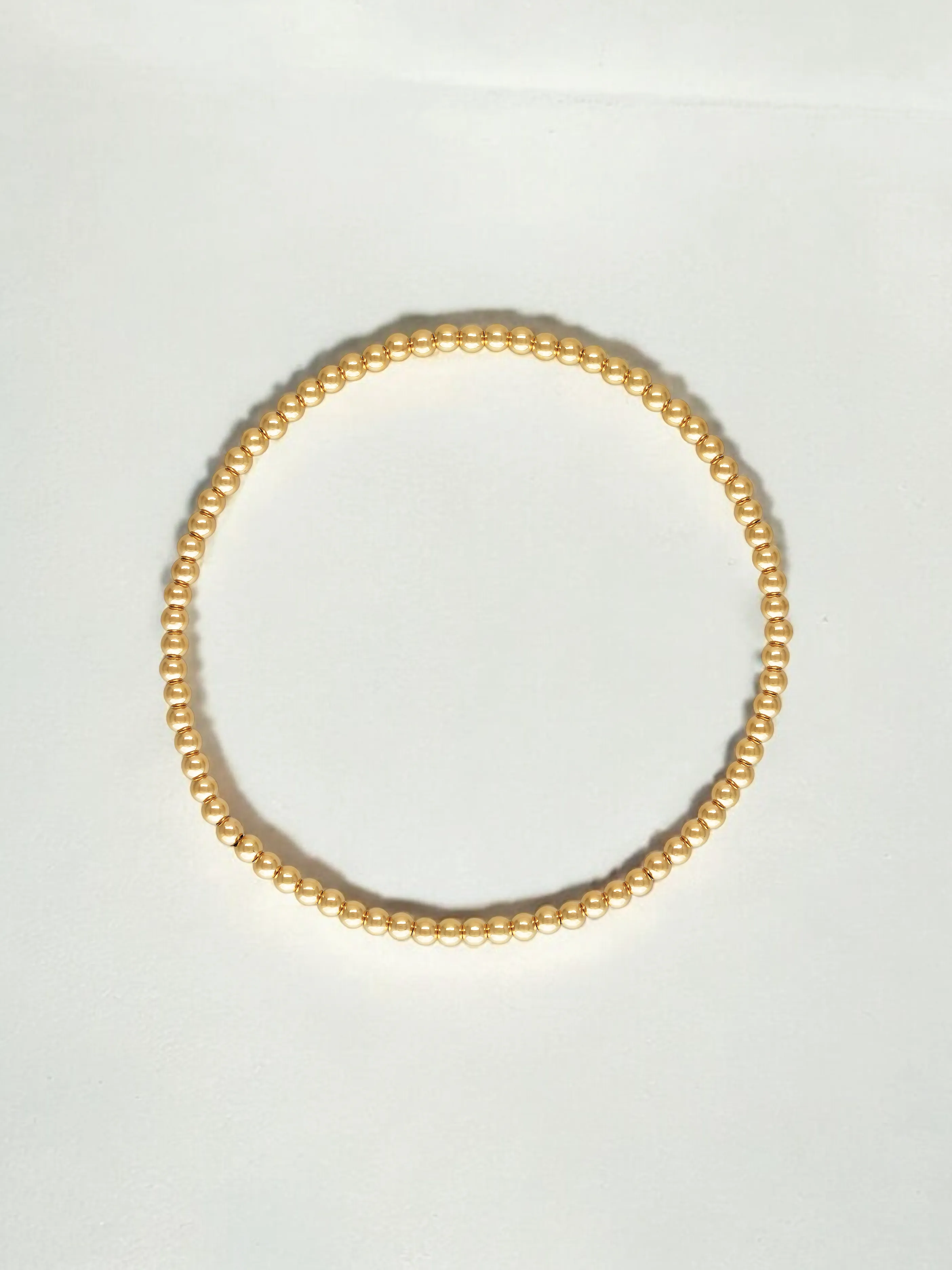 2.5mm Gold Bead Bracelet - 14k Gold Filled