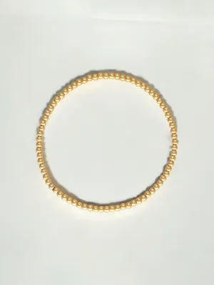 2.5mm Gold Bead Bracelet - 14k Gold Filled