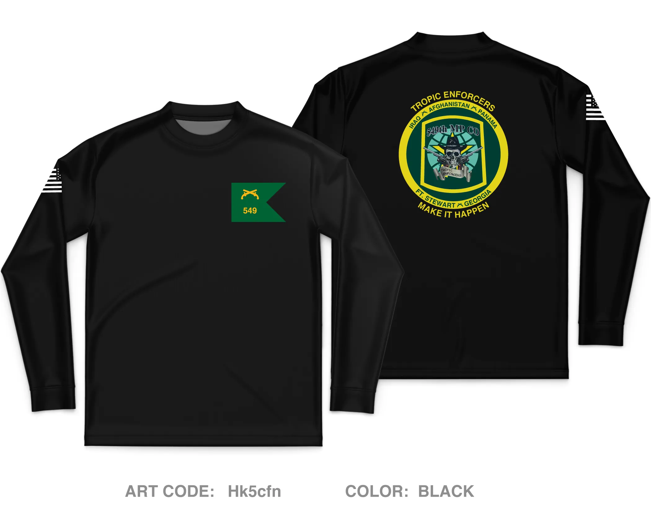 549th Military Police Company Core Men's LS Performance Tee - Hk5cfn