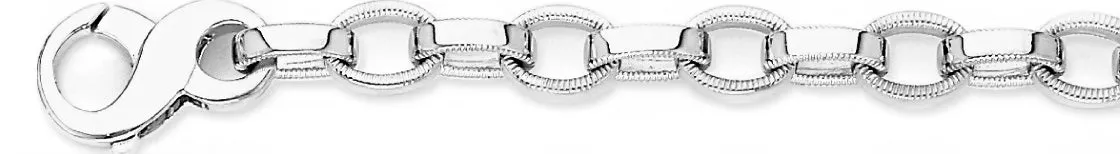 8mm Millgrain Rolo Chain Necklace