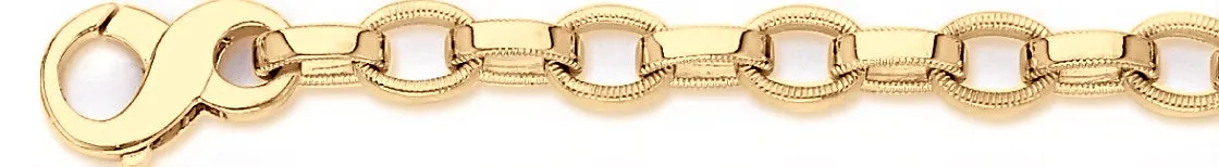 8mm Millgrain Rolo Chain Necklace