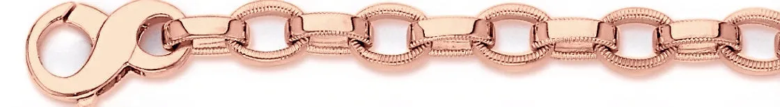 8mm Millgrain Rolo Chain Necklace