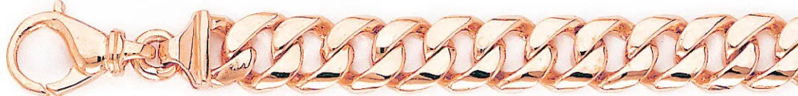 9.6mm Half Round Curb Link Bracelet