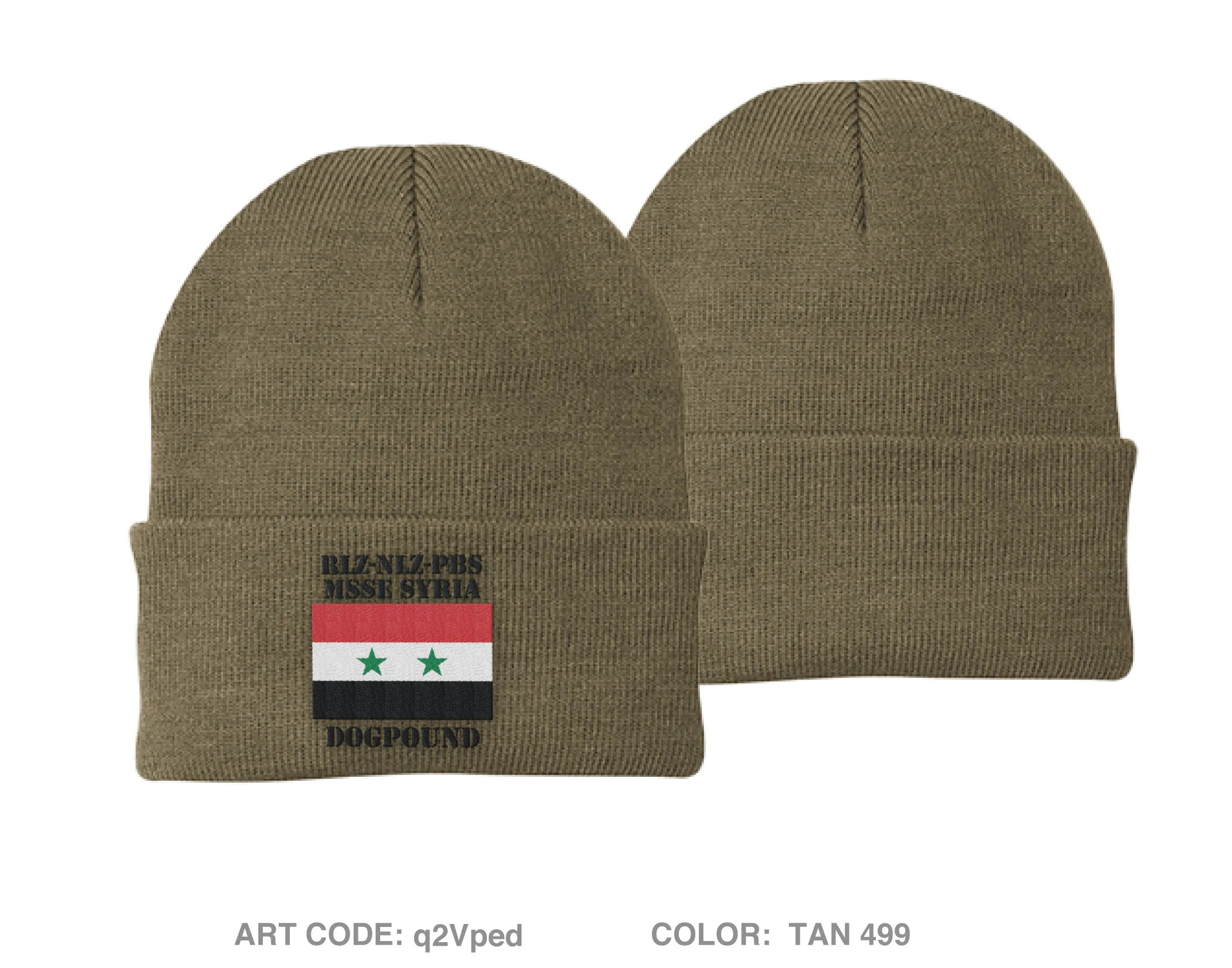 A CO. 68TH DSSB, 4DSB Embroidered Knit Beanie - q2Vped