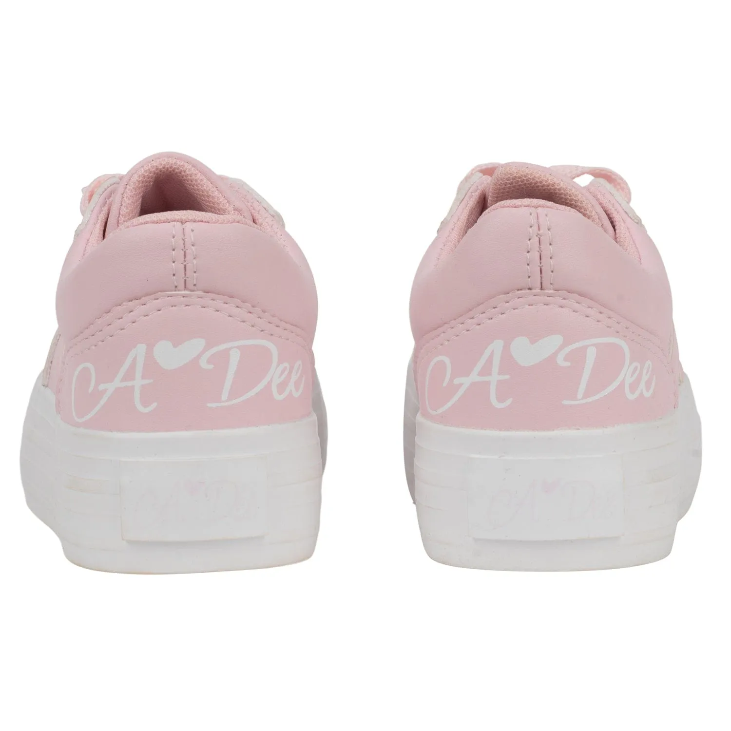 A DEE -  Patty Chic Chevron Platform Trainer - Pink