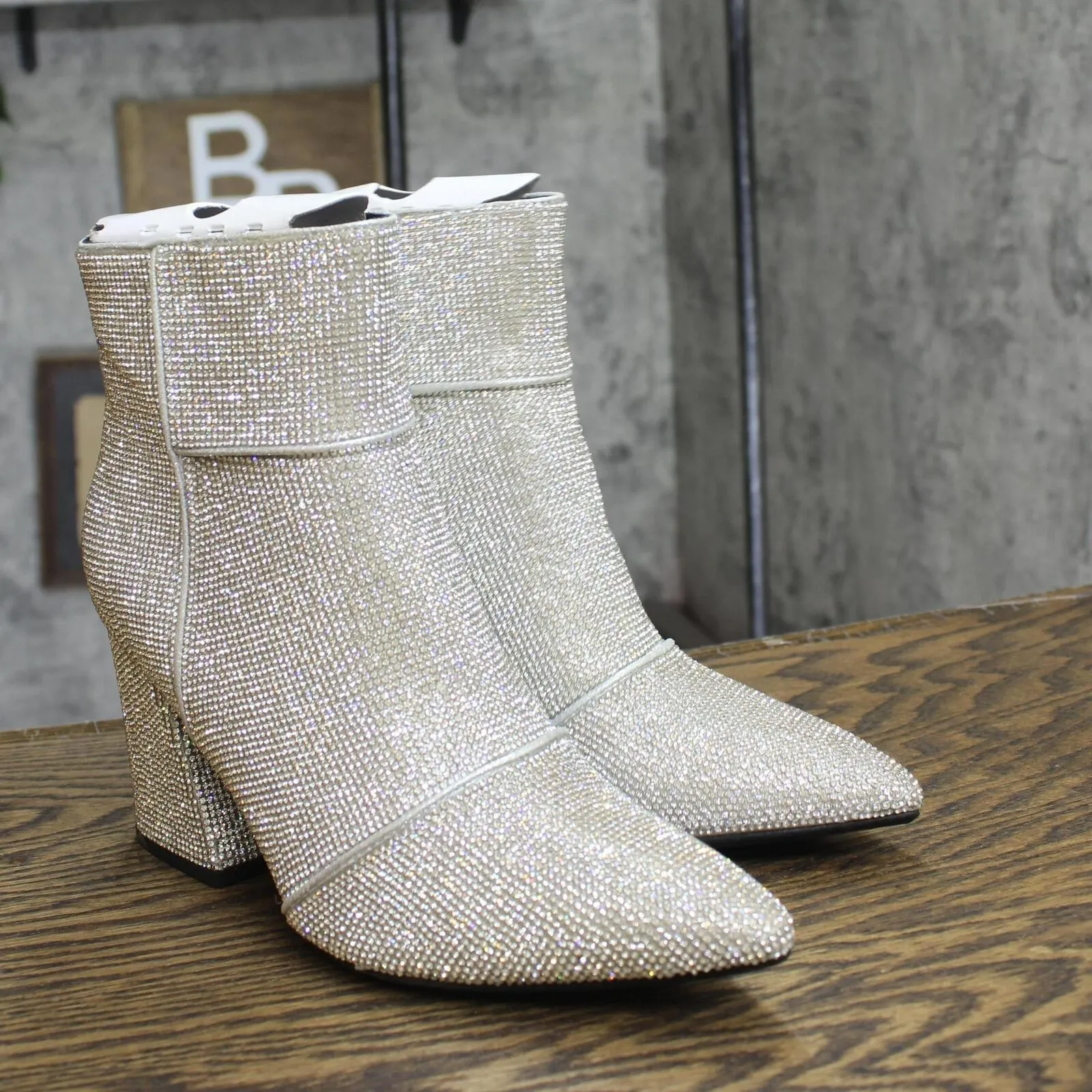 A New Day Womens Cailin Ankle Boots 90511490 Silver Gray 8M