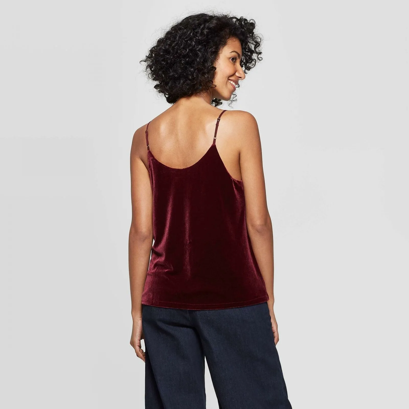 A New Day Women's Velvet Spaghetti Strap Tank Top