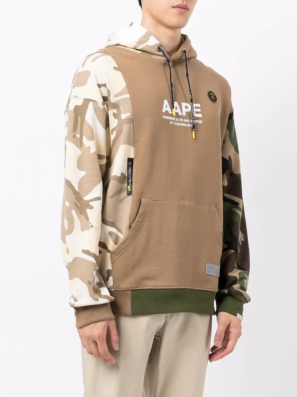 AAPE BY *A BATHING APE® camouflage-print logo hoodie