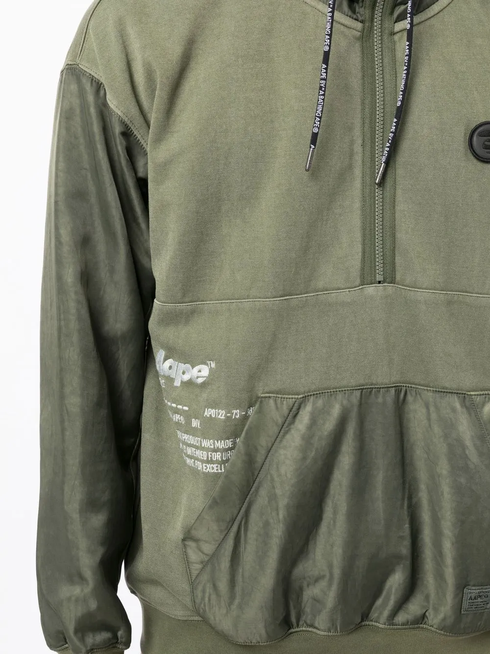 AAPE BY *A BATHING APE® half-zip logo hoodie