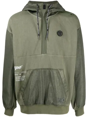 AAPE BY *A BATHING APE® half-zip logo hoodie
