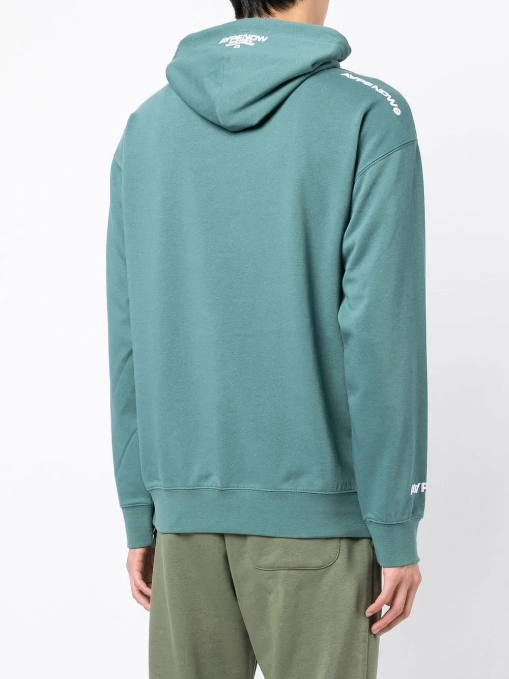 AAPE BY *A BATHING APE® logo-patch rib-rimmed hoodie