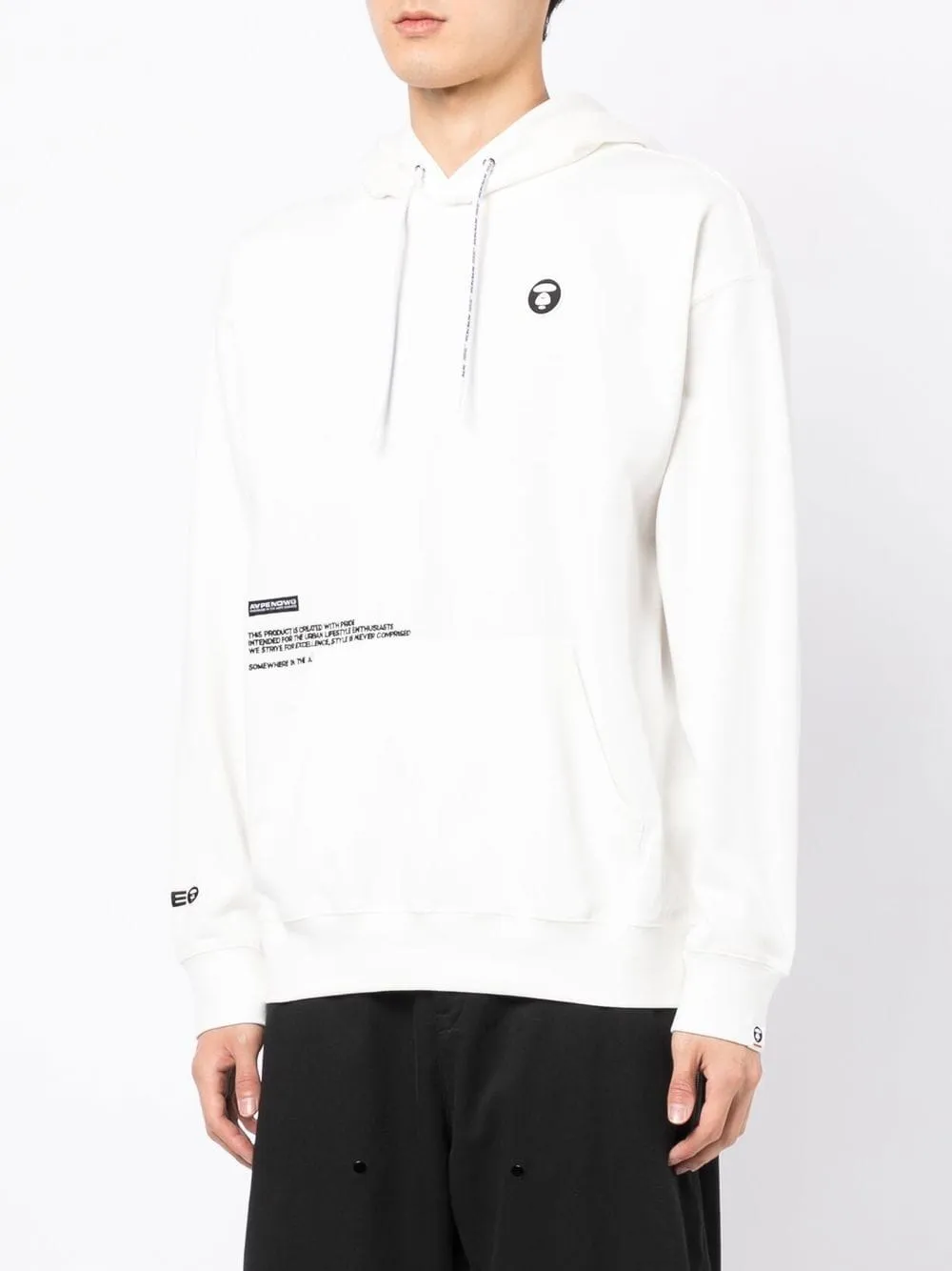 AAPE BY *A BATHING APE® logo-patch rib-rimmed hoodie