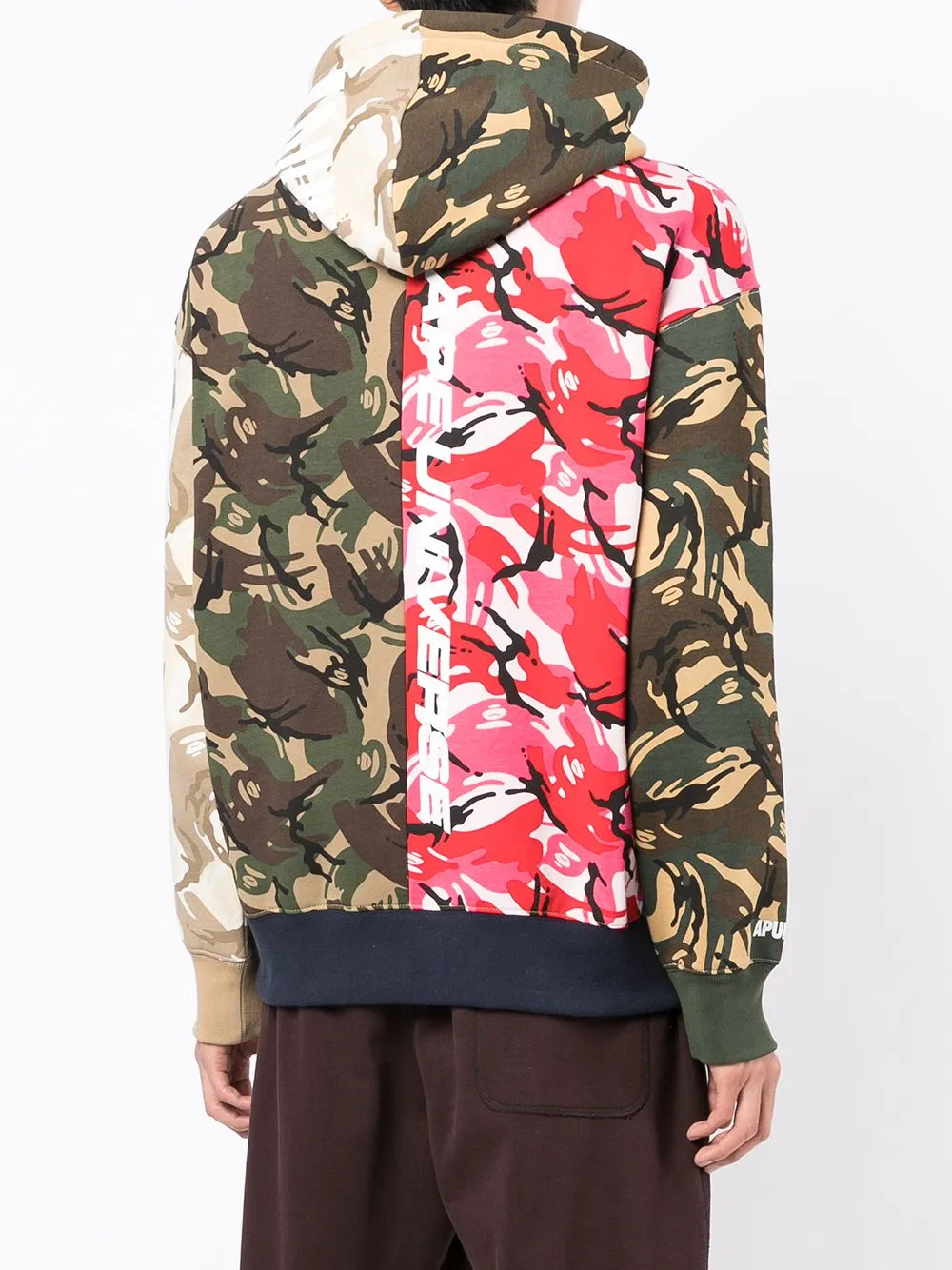 AAPE BY *A BATHING APE® panelled camouflage-print hoodie