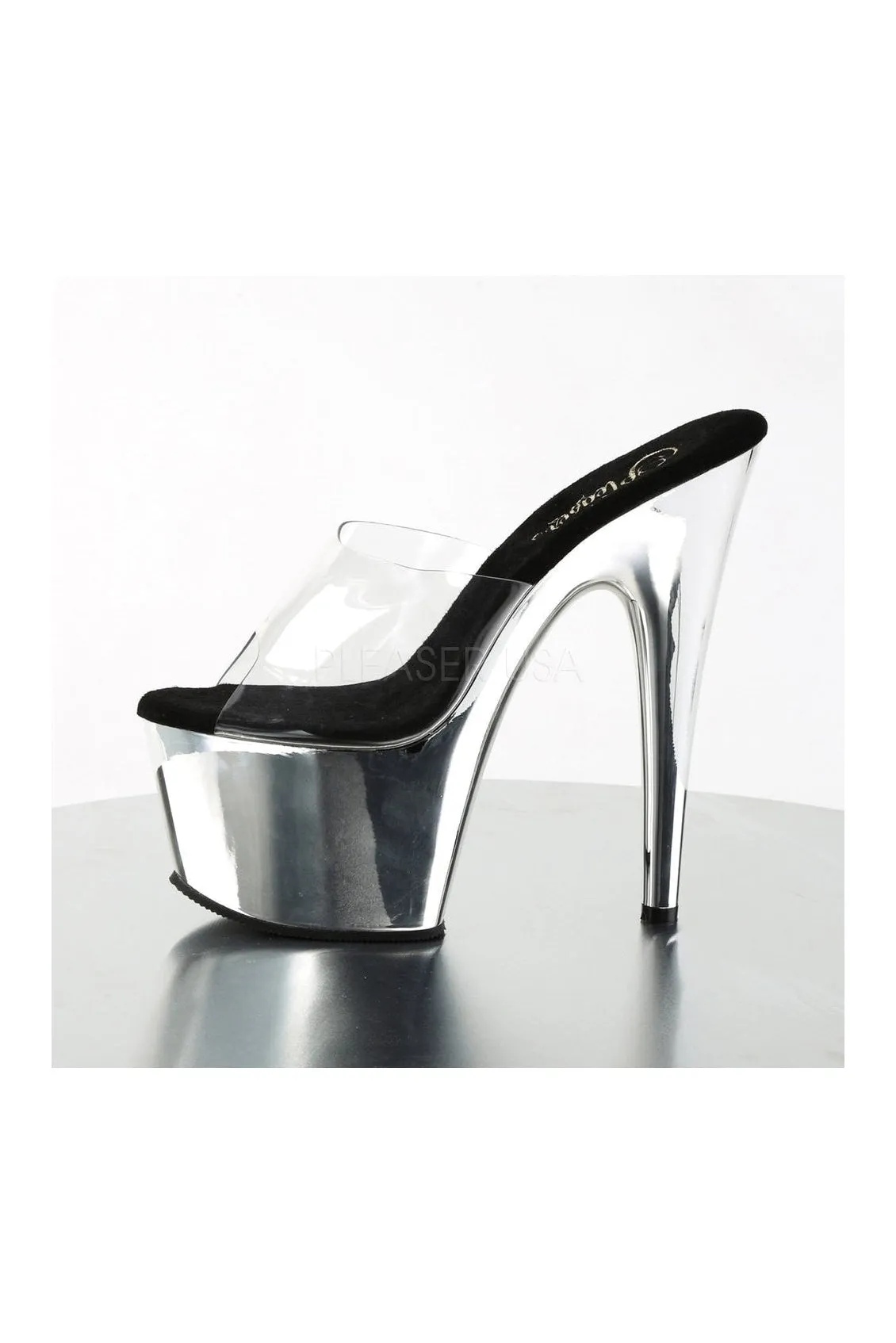 ADORE-701 Platform Slide  | Clear Vinyl