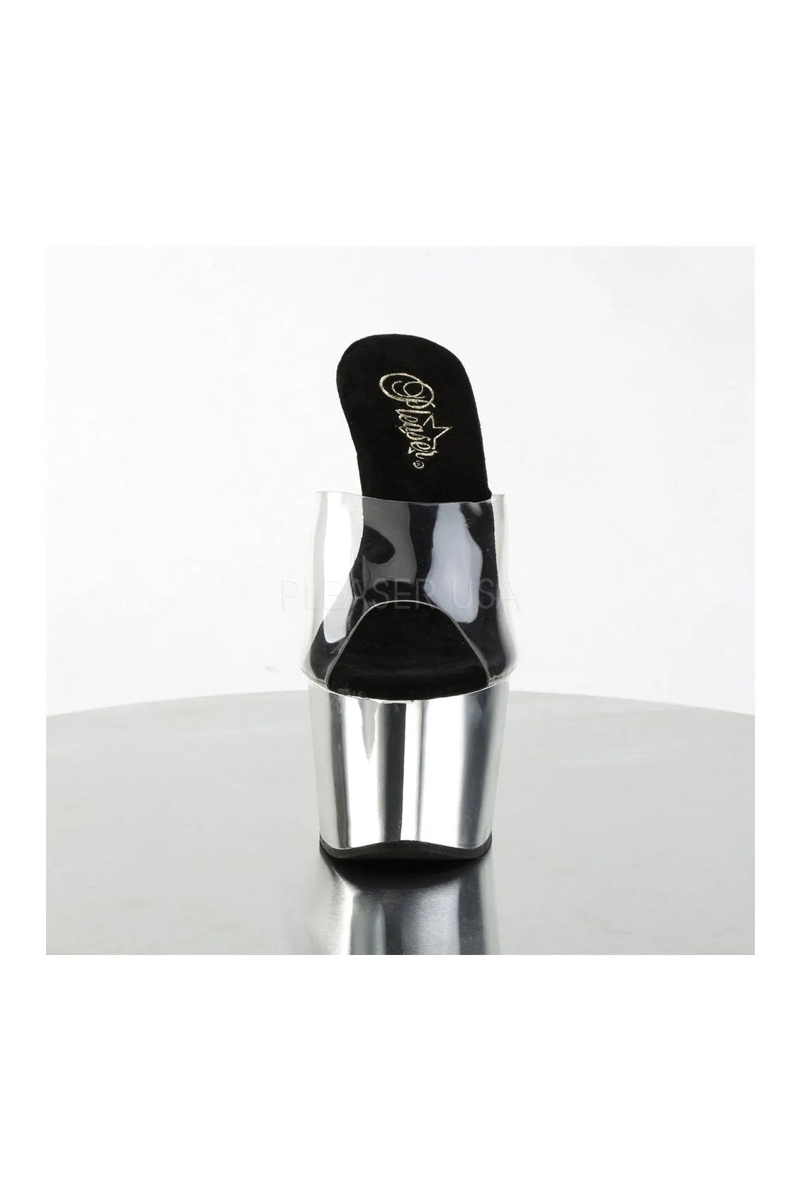 ADORE-701 Platform Slide  | Clear Vinyl