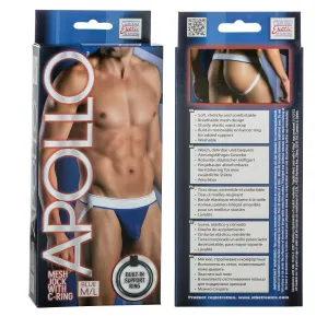 Apollo Mesh Jock With C-Ring - Blue - Medium-Large