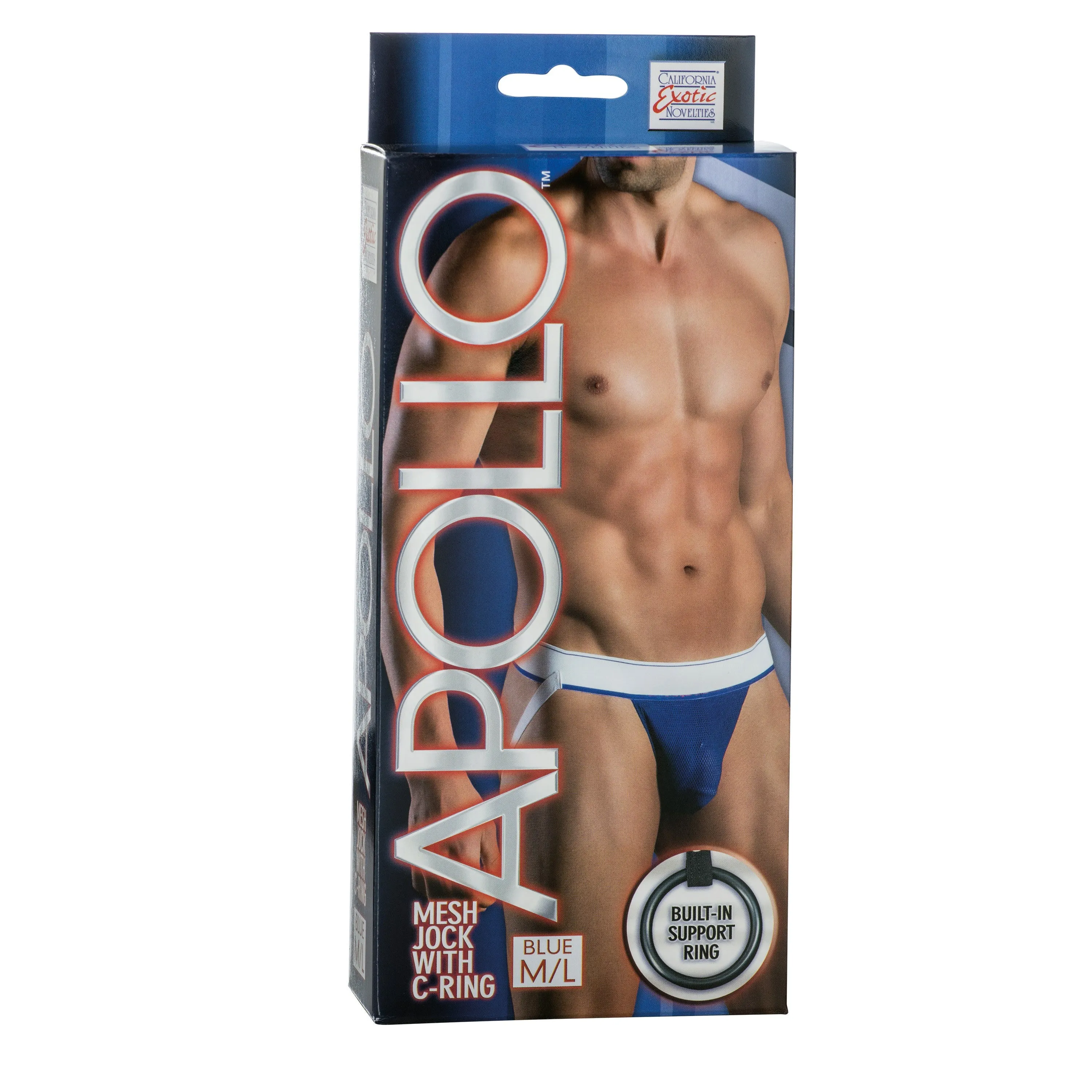 Apollo Mesh Jock With C-Ring - Blue - Medium-Large