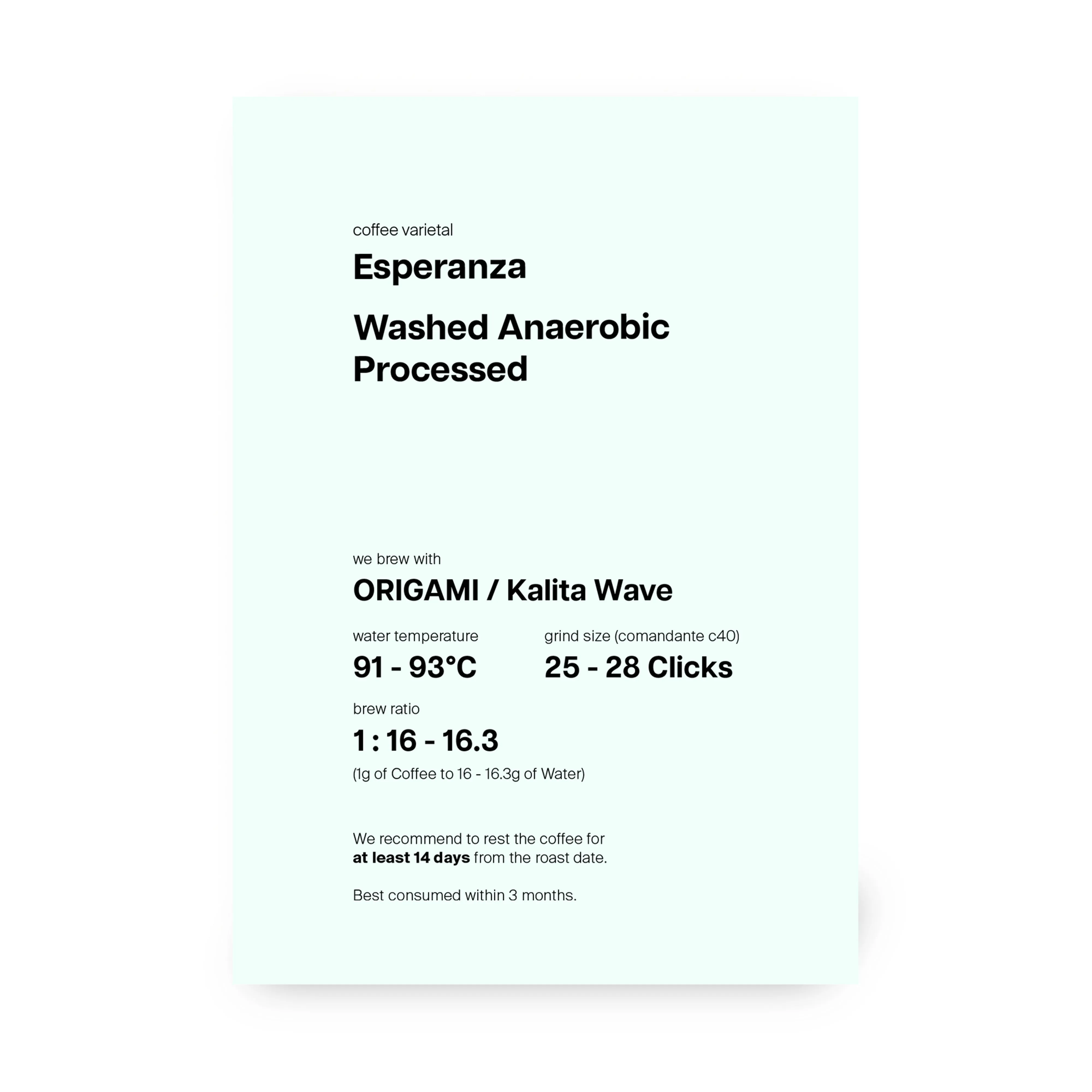 Aquiares Estate, Esperanza, Anaerobic Washed, Costa Rica