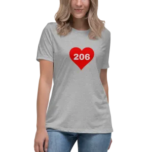 AREA CODE 206 Women's Relaxed T-Shirt