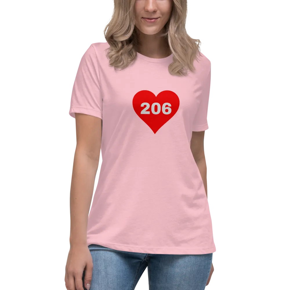 AREA CODE 206 Women's Relaxed T-Shirt