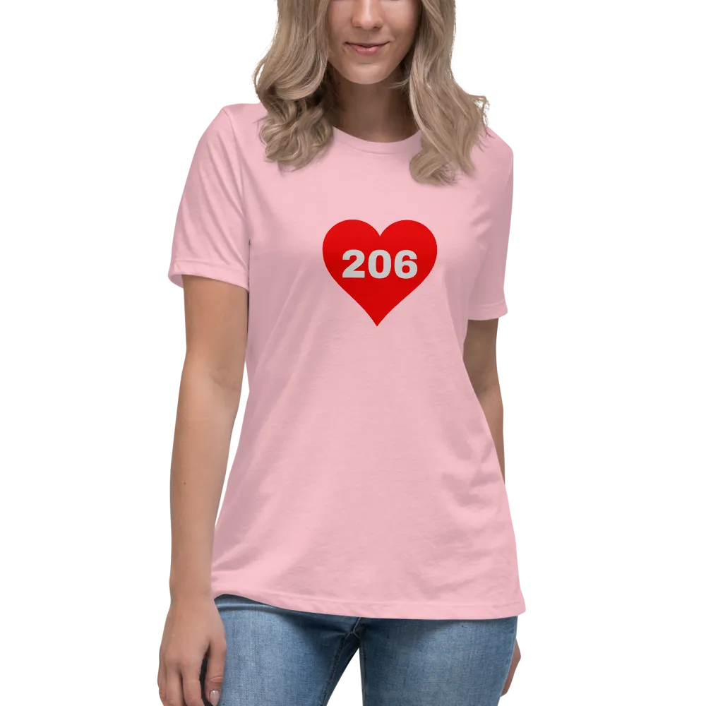 AREA CODE 206 Women's Relaxed T-Shirt