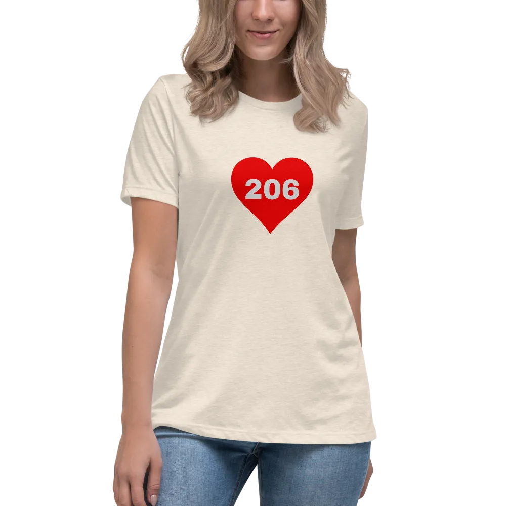 AREA CODE 206 Women's Relaxed T-Shirt