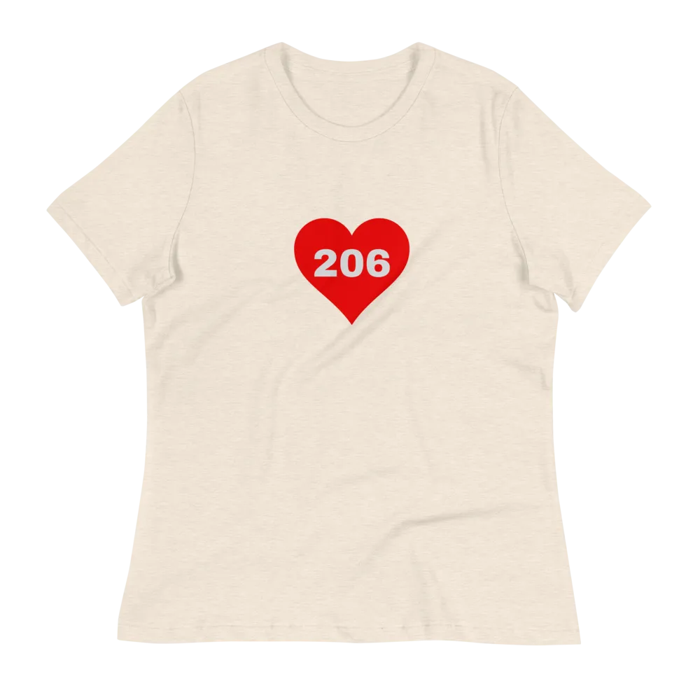AREA CODE 206 Women's Relaxed T-Shirt