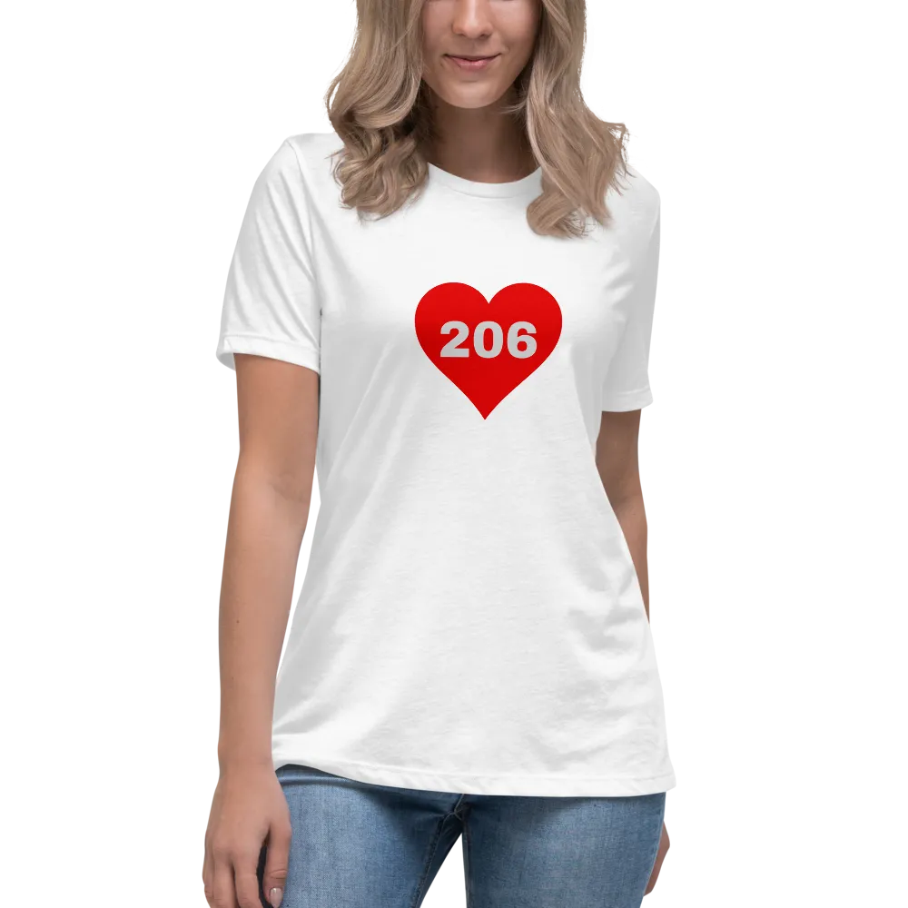 AREA CODE 206 Women's Relaxed T-Shirt