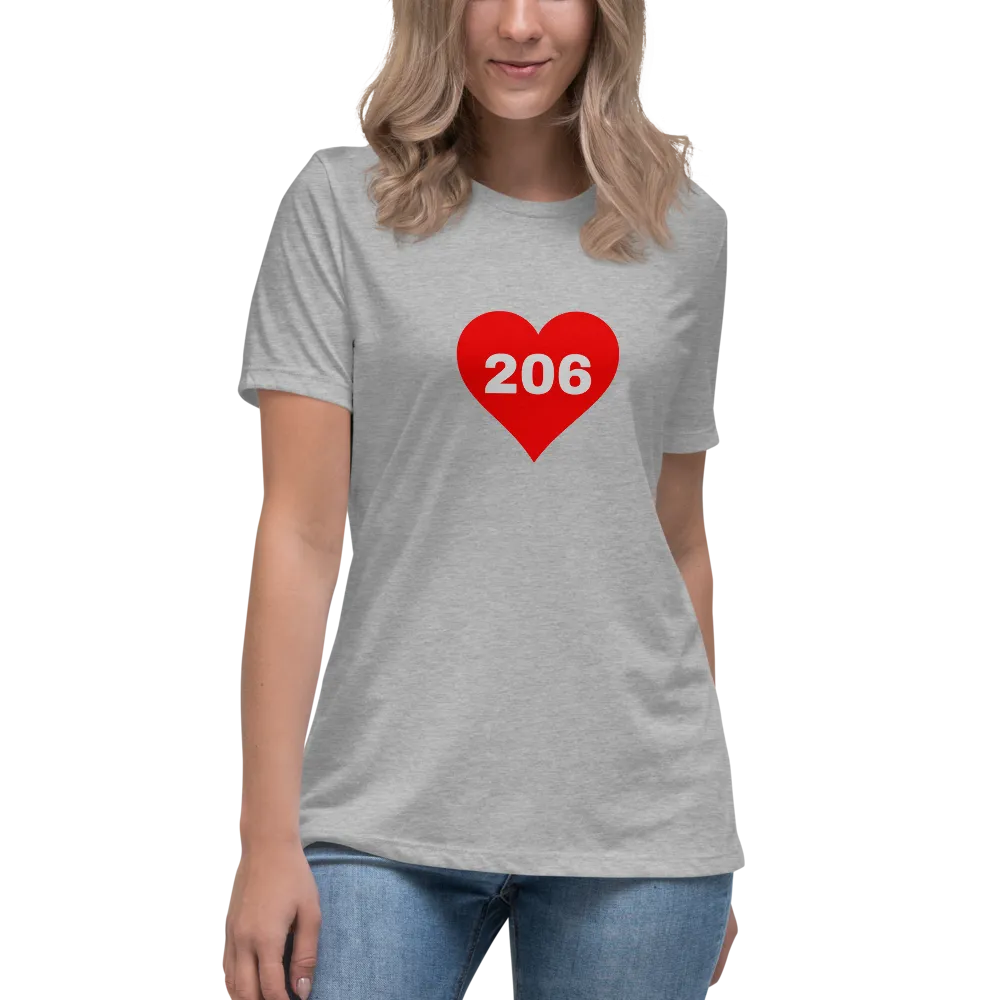 AREA CODE 206 Women's Relaxed T-Shirt