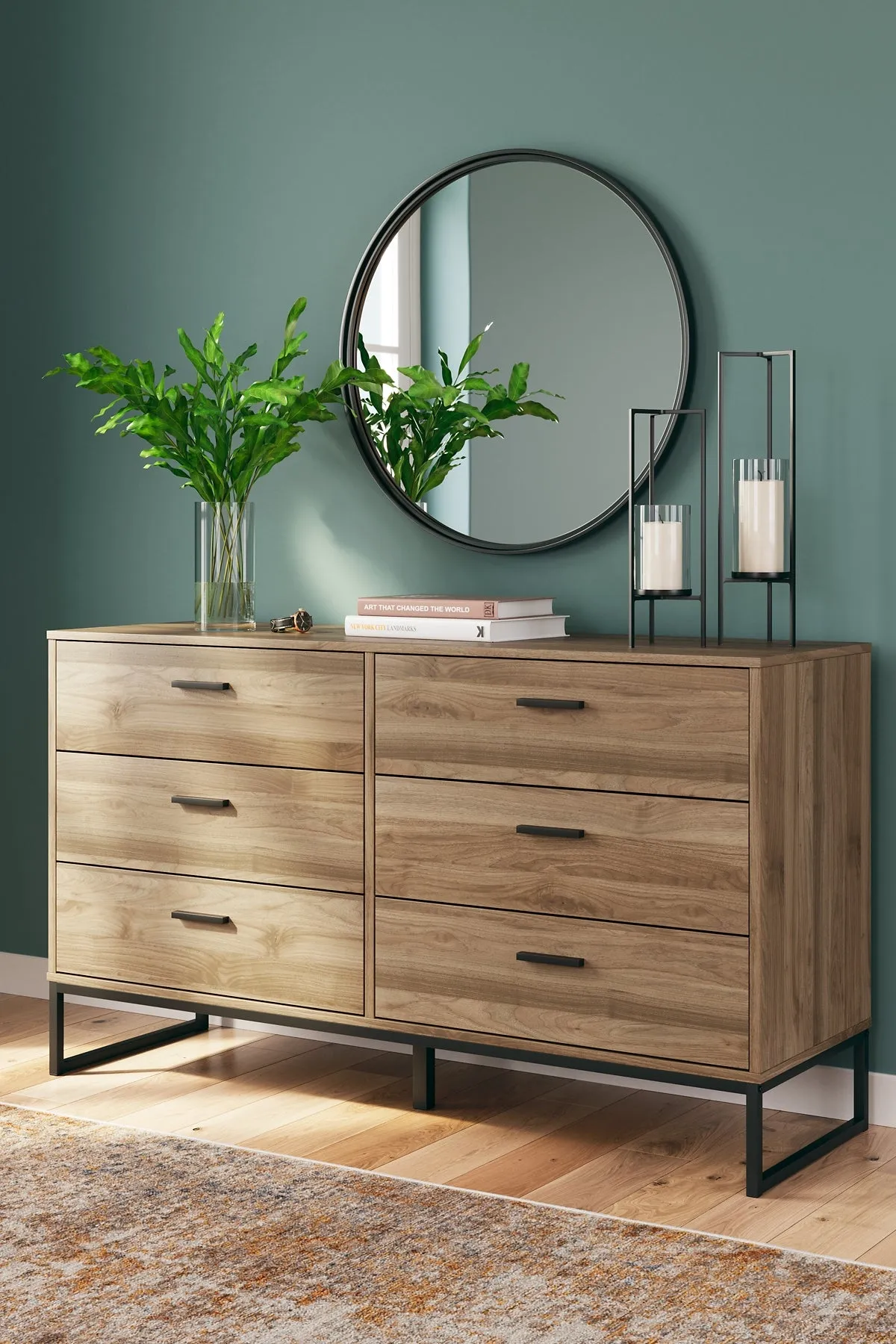 Ashley Express - Deanlow Full Platform Panel Bed with Dresser and Nightstand