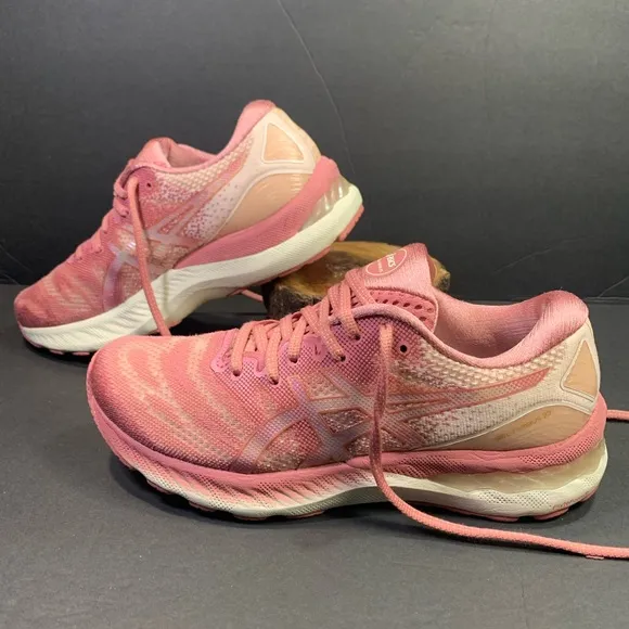 ASICS Gel Nimbus 23 Women’s Pink Running Walking Sneakers Shoe Size- 9