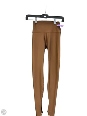 Athletic Leggings By Alo In Brown, Size: Xxs