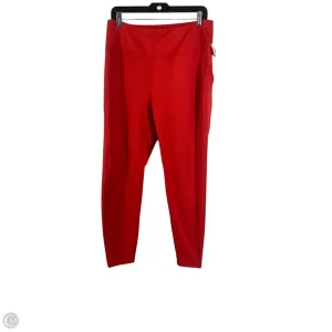 Athletic Leggings By Spyder In Red, Size: Xl