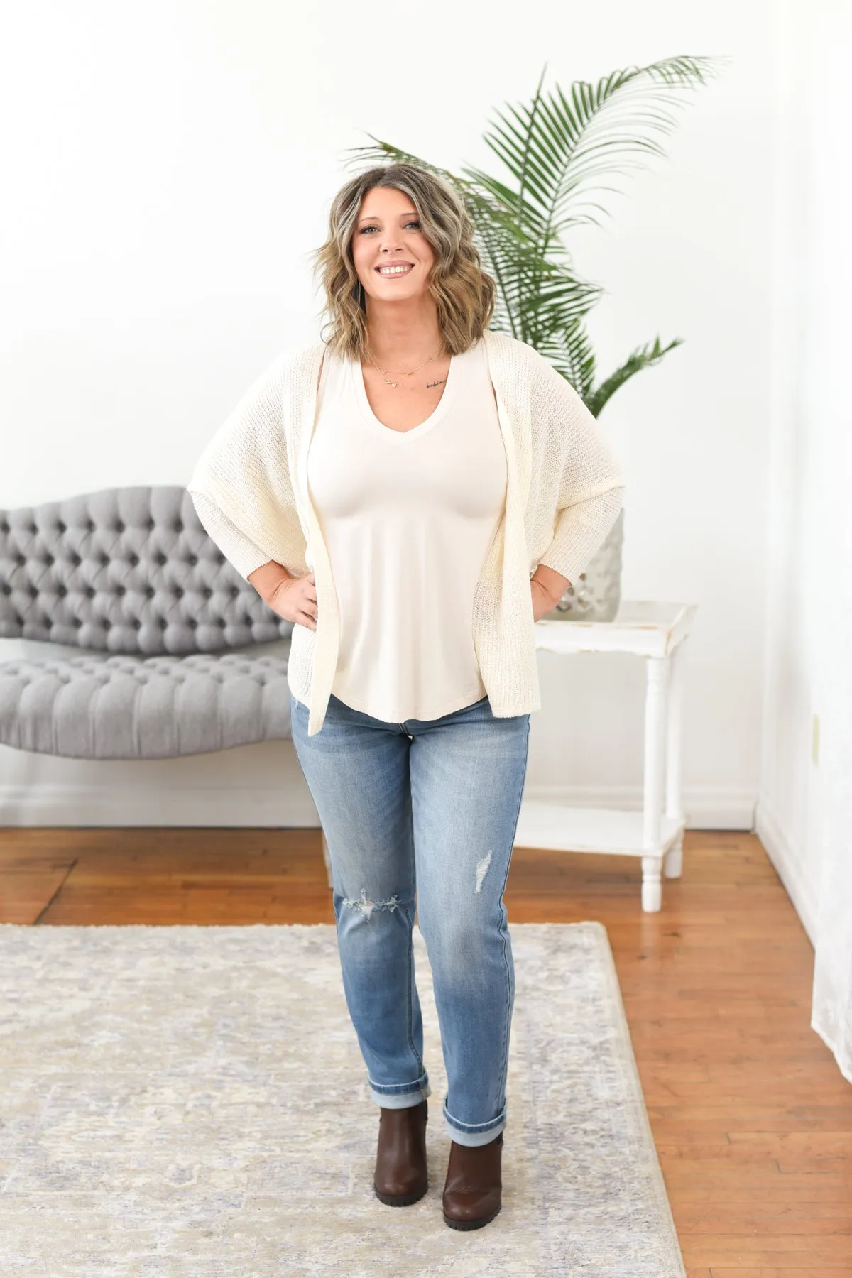 Audrey Dolman Sleeve Knit Cardigan