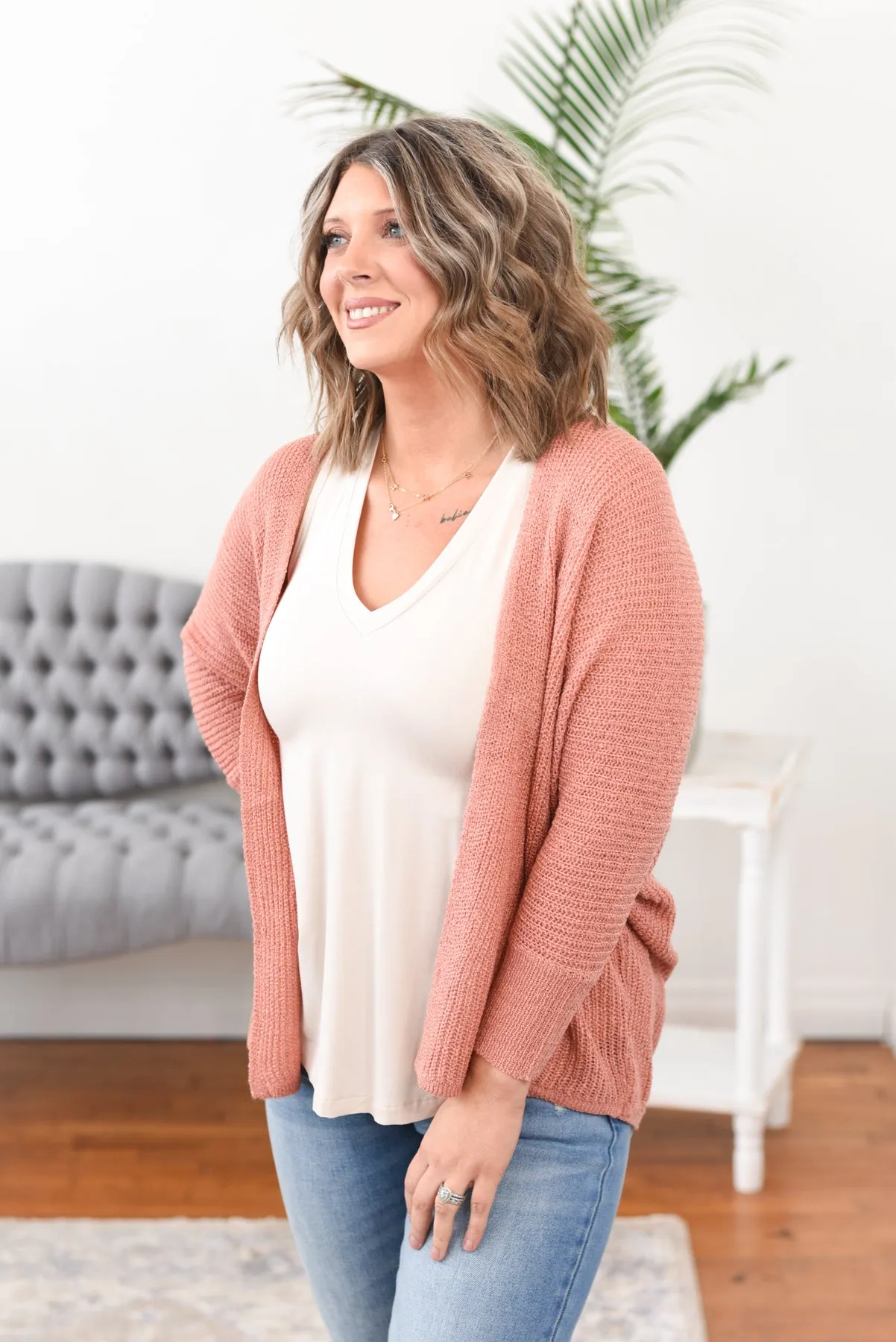 Audrey Dolman Sleeve Knit Cardigan