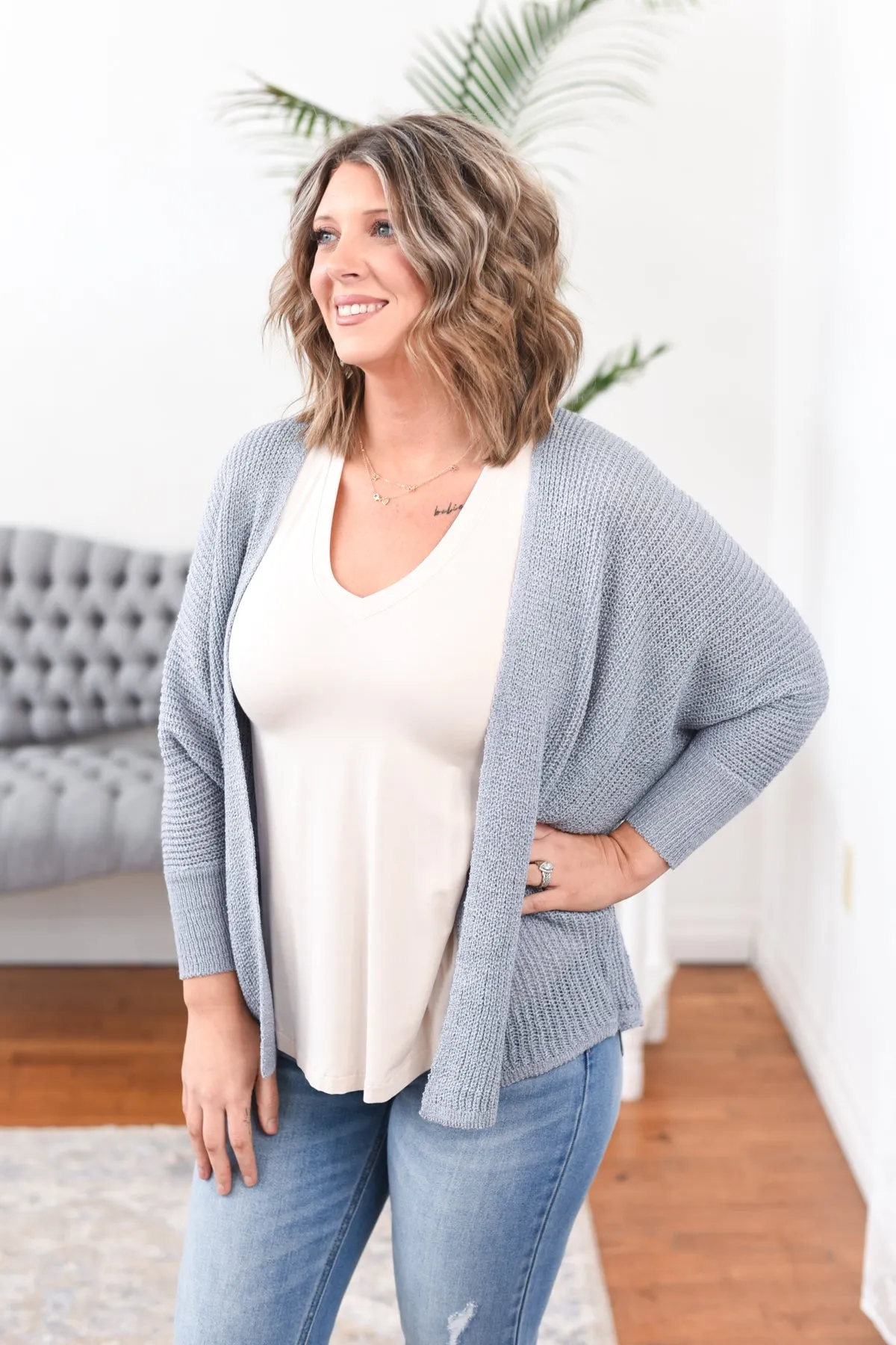 Audrey Dolman Sleeve Knit Cardigan