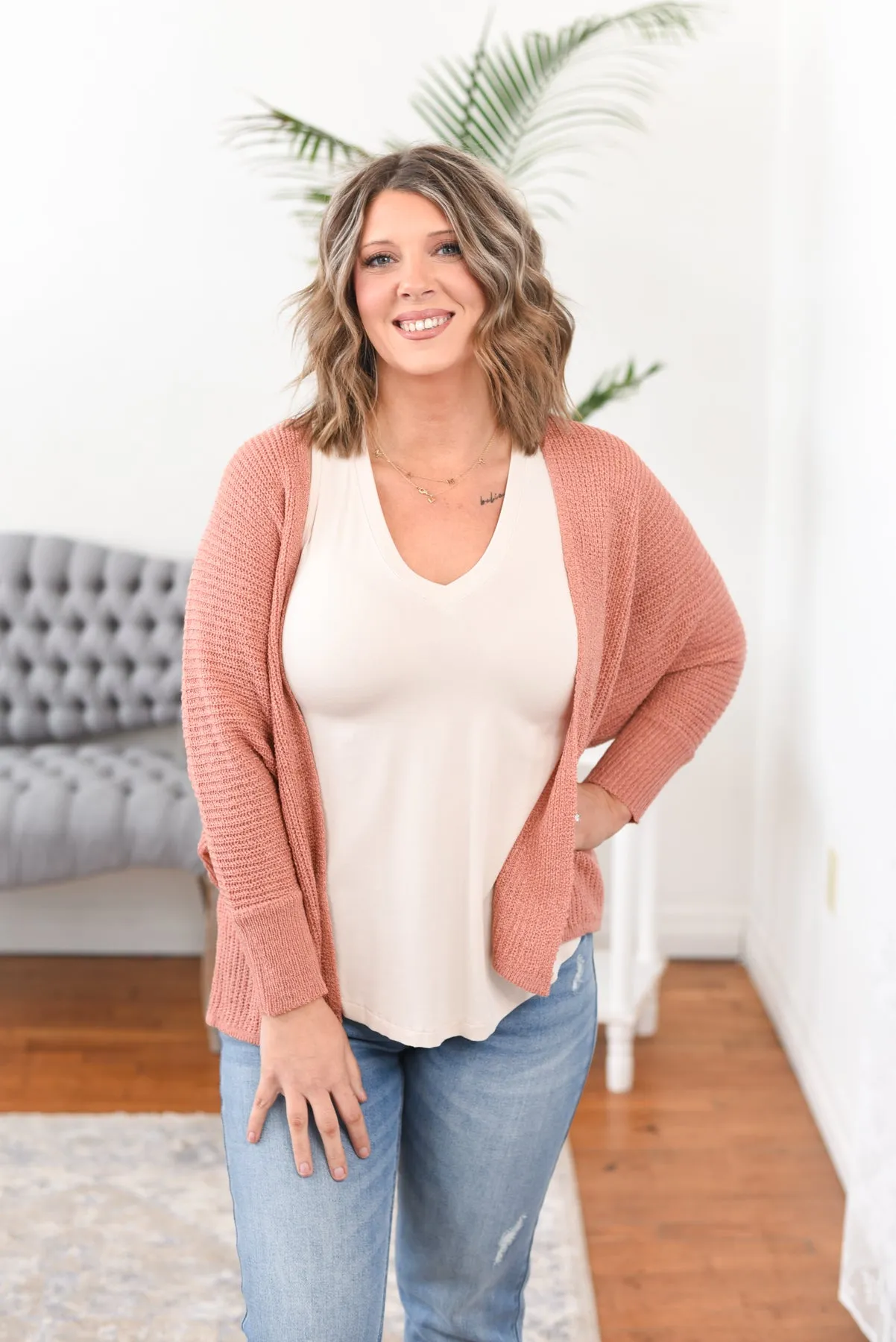 Audrey Dolman Sleeve Knit Cardigan
