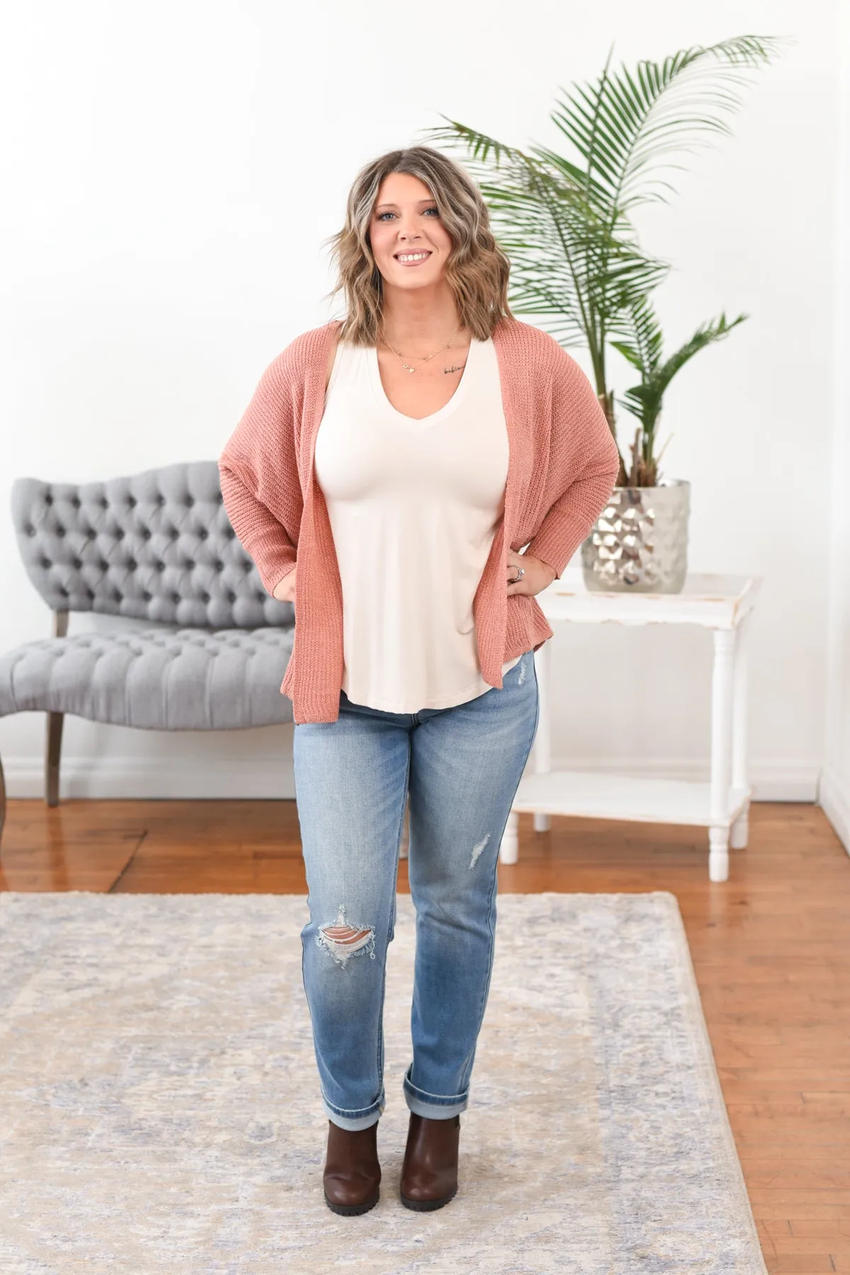 Audrey Dolman Sleeve Knit Cardigan