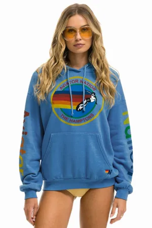 AVIATOR NATION HAMPTONS RELAXED PULLOVER HOODIE - COBALT