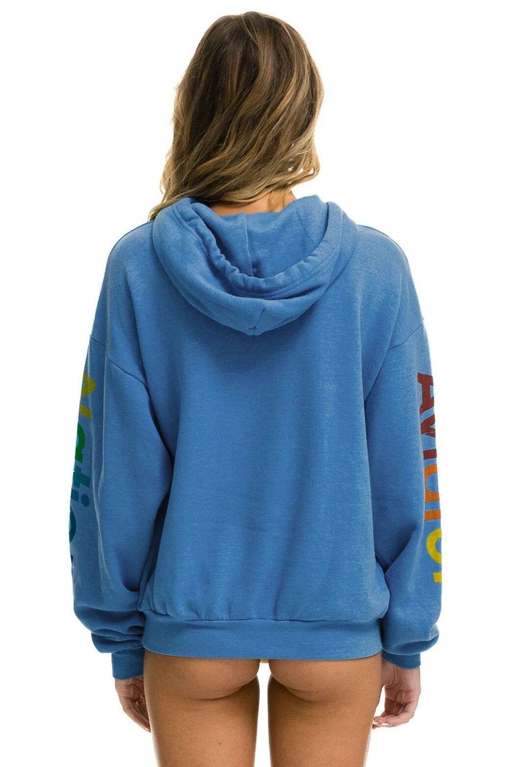 AVIATOR NATION HAMPTONS RELAXED PULLOVER HOODIE - COBALT