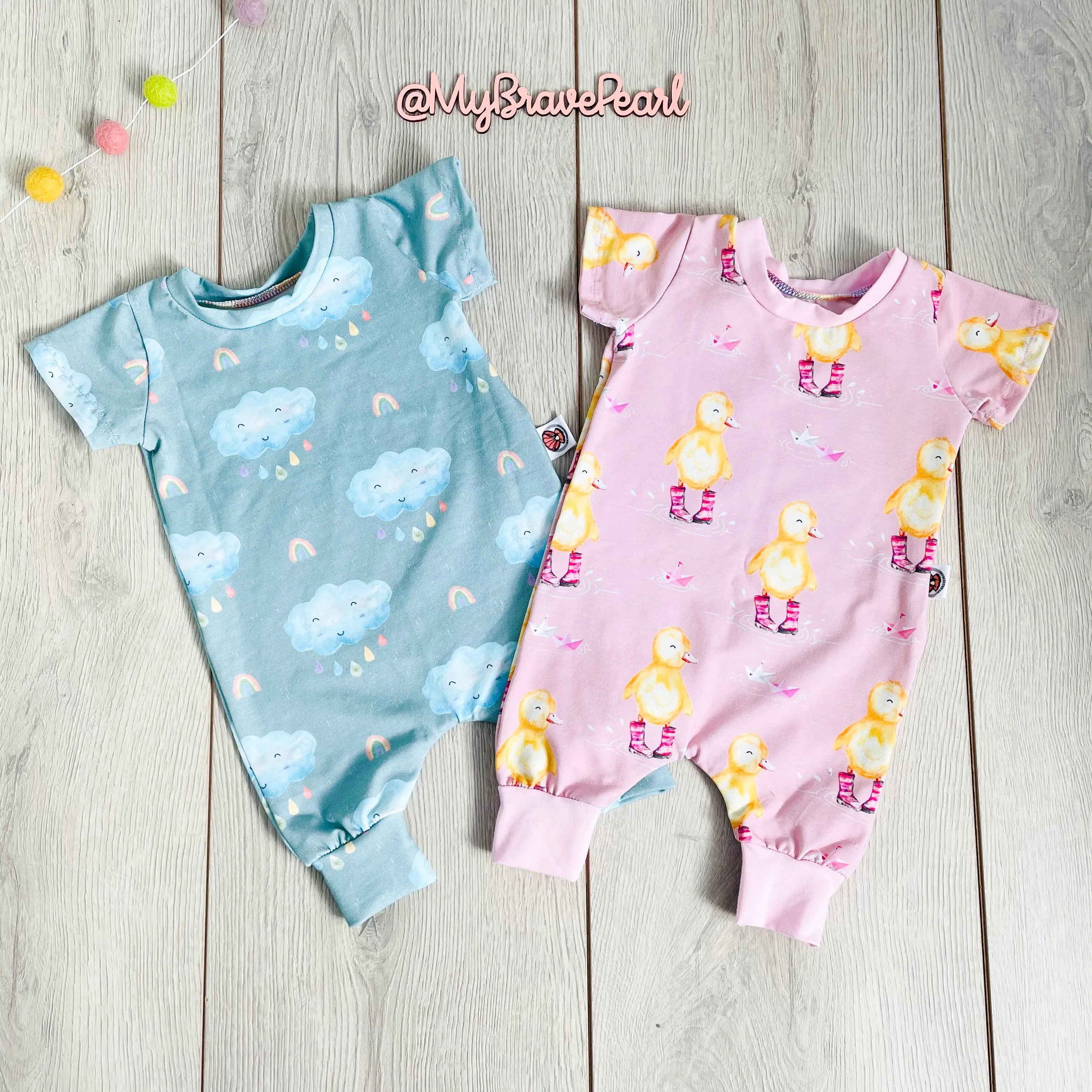 Baby Short Sleeve Pull On Romper