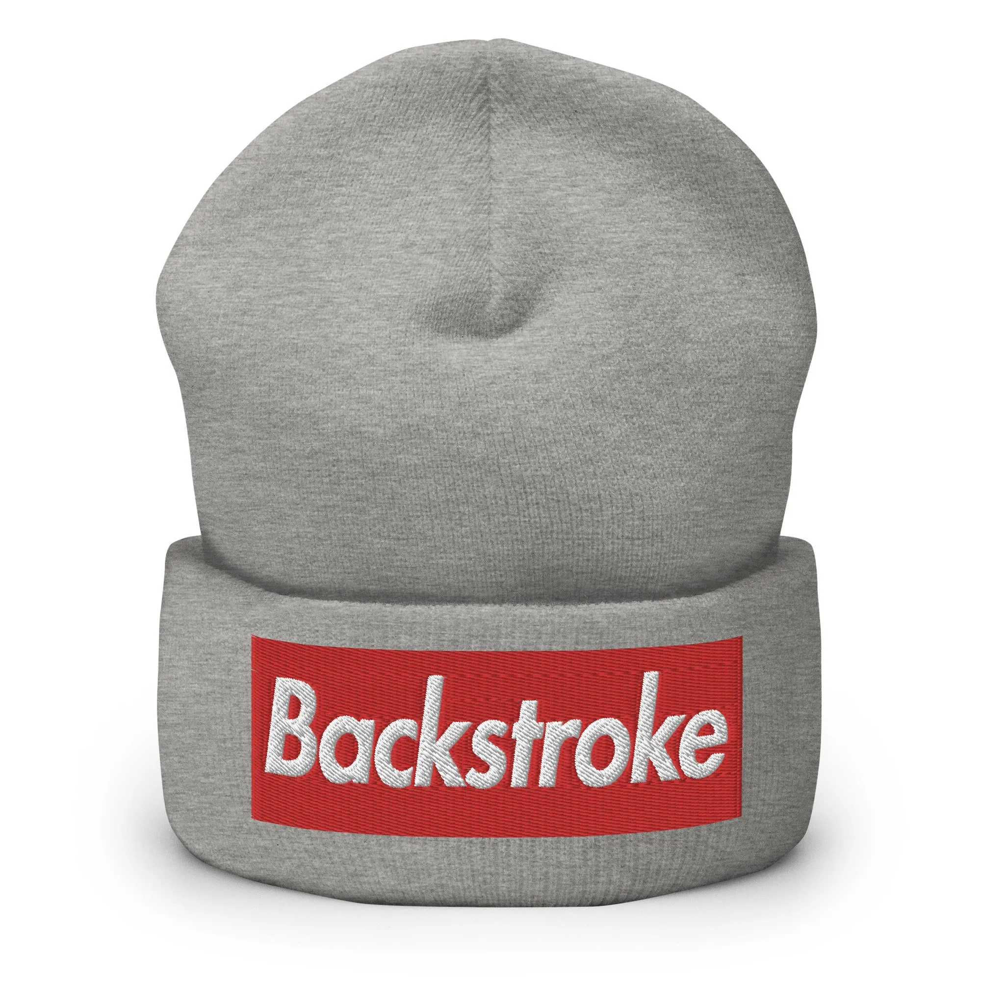 Backstroke Swimmer Cuffed Embroidered Beanie