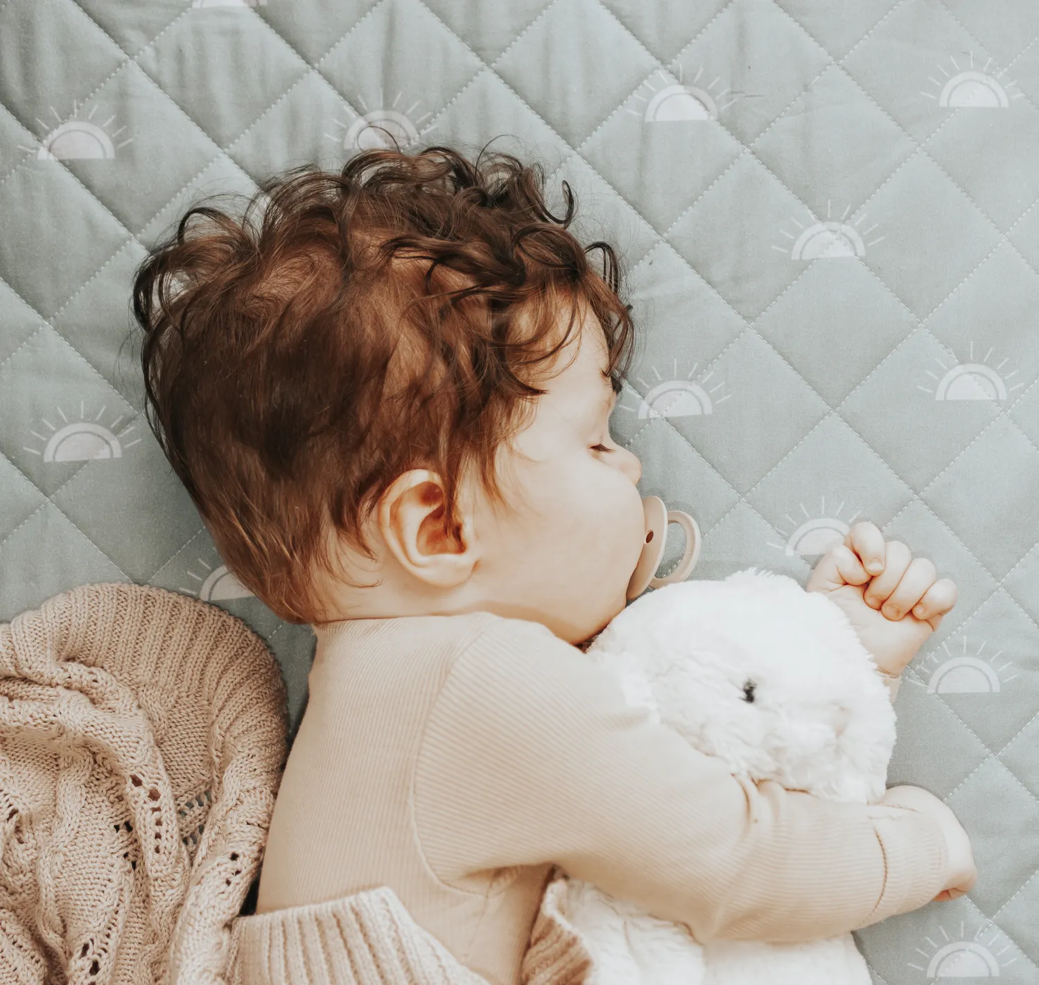 Bambella Waterproof Bassinet Sheet | Sage Sunshine