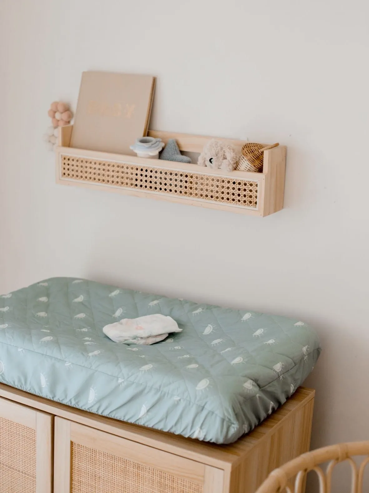 Bambella Waterproof Bassinet Sheet | Sage Sunshine