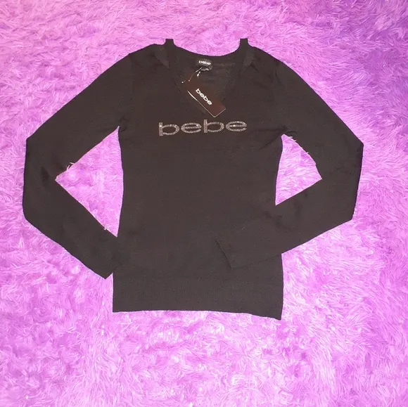 Bebe Cold Shoulder Sweater