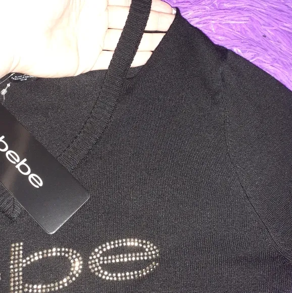 Bebe Cold Shoulder Sweater