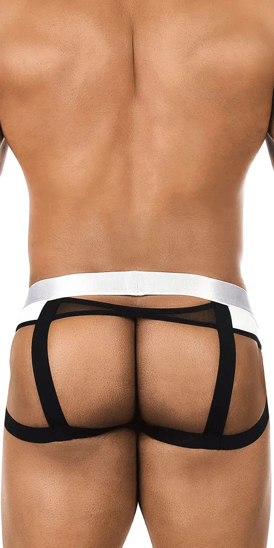 Bitewear Bw2023108 Tuxedo Banana Jockstrap White